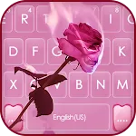 Aesthetic Pink Rose Keyboard B | Indus Appstore | App Icon