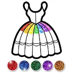 Glitter Dress Coloring | Indus Appstore | App Icon