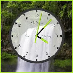 Waterfall with analog clock | Indus Appstore | App Icon