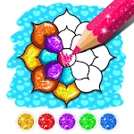 Rainbow Flower Coloring and Drapp icon