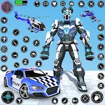 Panda Robot Cop Car Transform | Indus Appstore | App Icon