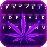 Purple Neon Weed Keyboard Back | Indus Appstore | App Icon