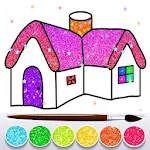 Glitter House Coloring | Indus Appstore | App Icon