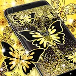 Golden butterflies lock screen | Indus Appstore | App Icon