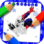 Spider super hero coloring manapp icon