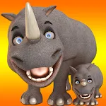 Talking Rhino Hero And Junior | Indus Appstore | App Icon