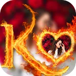 Fire Text Photo Frame | Indus Appstore | App Icon