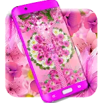 Pink flower zipper lock screen | Indus Appstore | App Icon