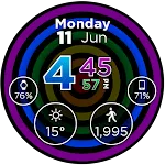 Hypnotic Rainbow Watch Face | Indus Appstore | App Icon