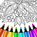 Flowers Mandala coloring book | Indus Appstore | App Icon