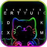 Neon Rainbow Cat Keyboard Them | Indus Appstore | App Icon