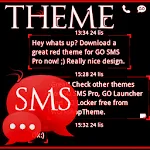 Theme Red Neon GO SMS | Indus Appstore | App Icon