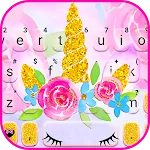 Gold Floral Unicorn Keyboard T | Indus Appstore | App Icon