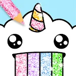 Kawaii Coloring Book Glitter | Indus Appstore | App Icon