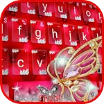 Rose Red Butterfly Theme | Indus Appstore | App Icon