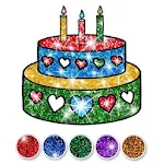 Glitter Birthday Cake Coloring | Indus Appstore | App Icon