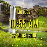 Waterfall digital clock lwpapp icon