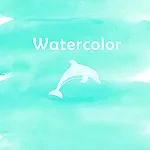 Dolphin Wallpaper-Watercolor- | Indus Appstore | App Icon