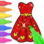 Dress Coloring Game for girlsapp icon