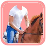 Horse With Man Photo Suit HD | Indus Appstore | App Icon