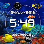 LED Clock with Aquarium LWP | Indus Appstore | App Icon