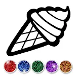 Glitter ice cream coloring | Indus Appstore | App Icon