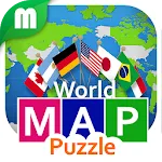 World Map Puzzle 168 Countries | Indus Appstore | App Icon