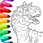 Dinosaur Coloring Book Glitter | Indus Appstore | App Icon