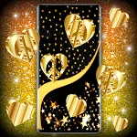 Gold 4K Hearts Live Wallpaper | Indus Appstore | App Icon