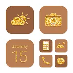 Wow Gold Glitter Icon Pack | Indus Appstore | App Icon