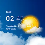 Transparent clock and weather | Indus Appstore | App Icon