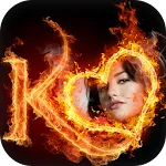 Fire Text Photo Frame | Indus Appstore | App Icon