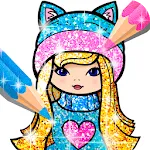 Girls Color Book with Glitter | Indus Appstore | App Icon