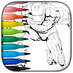 Superhero Coloring Pages | Indus Appstore | App Icon