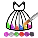 Glitter Dress Coloring Game | Indus Appstore | App Icon