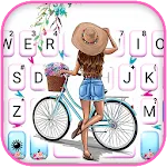 Floral Bicycle Girl2 Keyboard  | Indus Appstore | App Icon