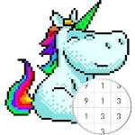 Unicorn Art Pixel - Color By Napp icon