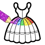 Dresses Coloring Book Glitterapp icon