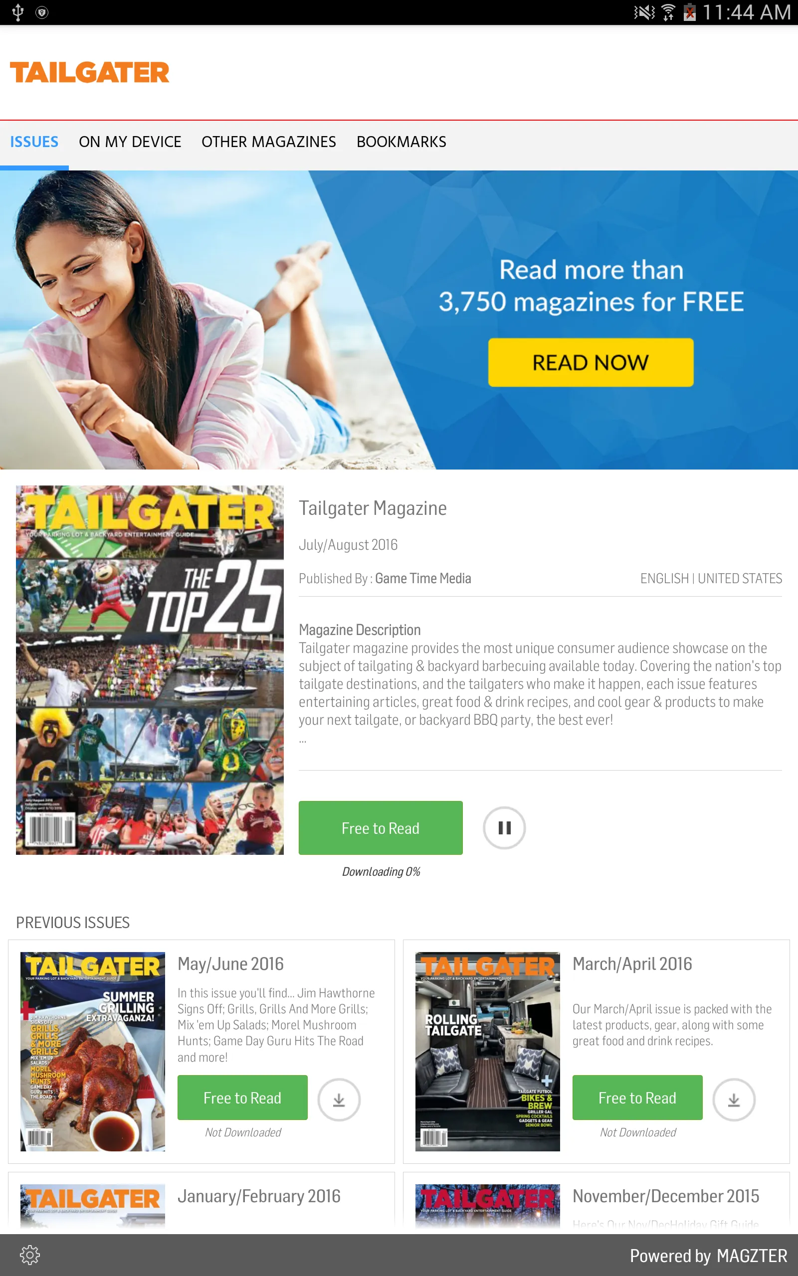 Tailgater Magazine | Indus Appstore | Screenshot