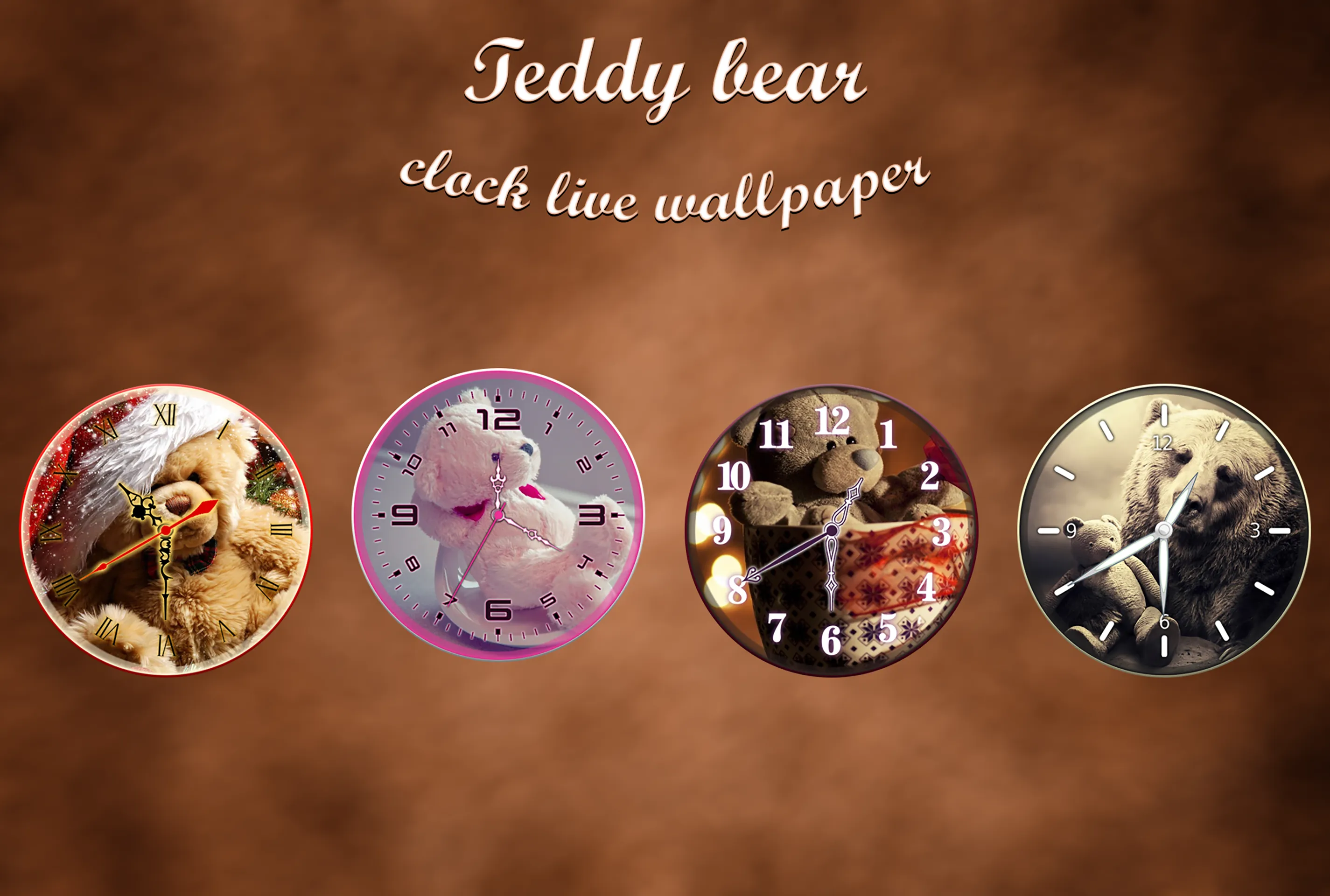 Teddy Bear Clock Wallpaper | Indus Appstore | Screenshot