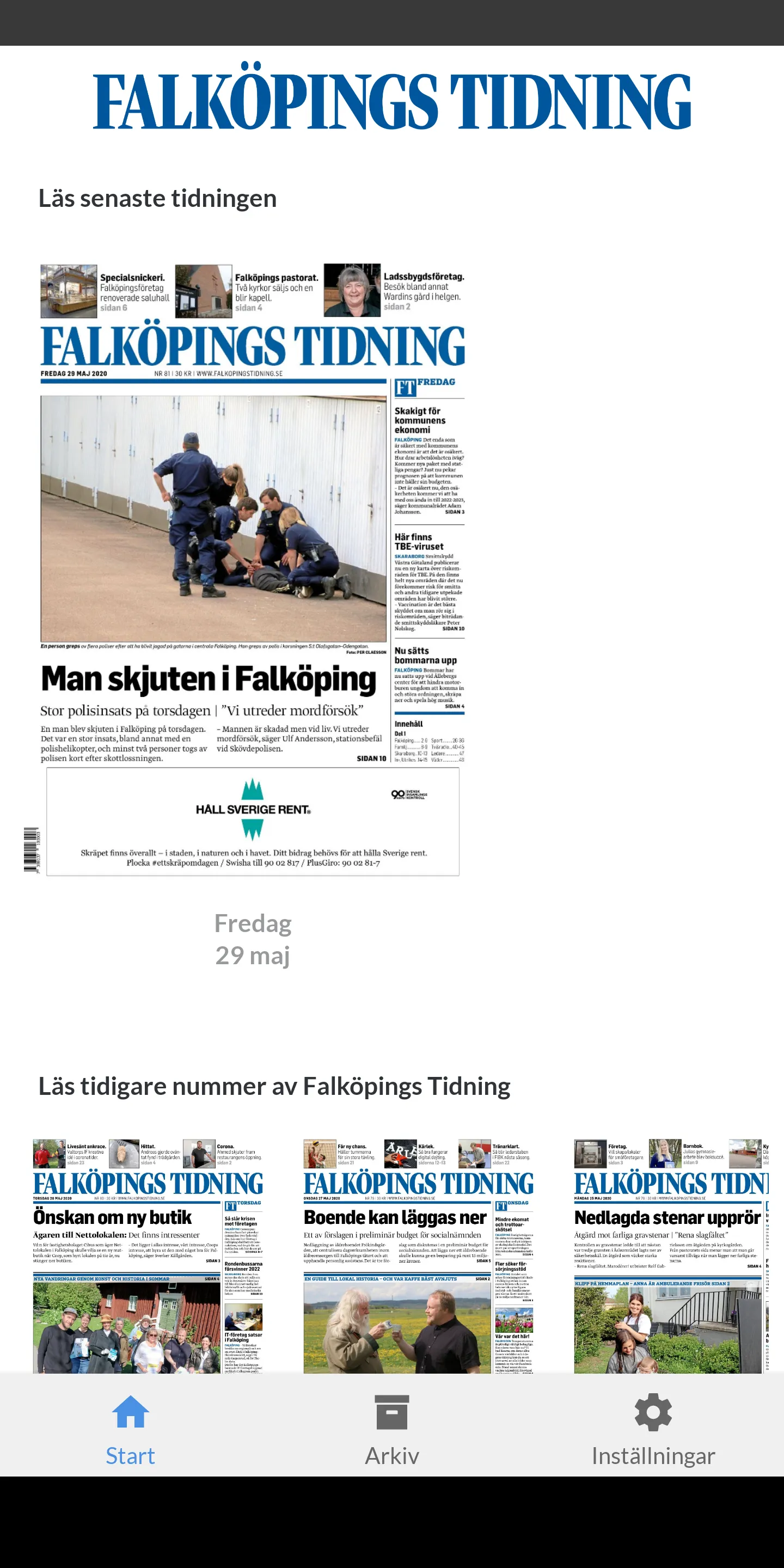 Falköpings Tidning e-tidning | Indus Appstore | Screenshot