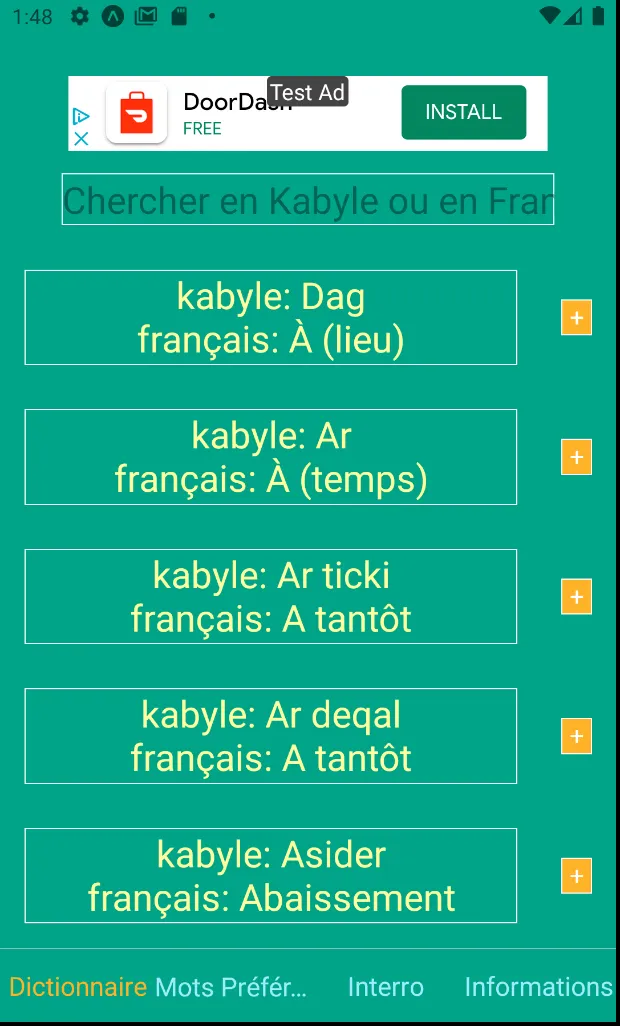 Dictionnaire Kabyle-Français | Indus Appstore | Screenshot