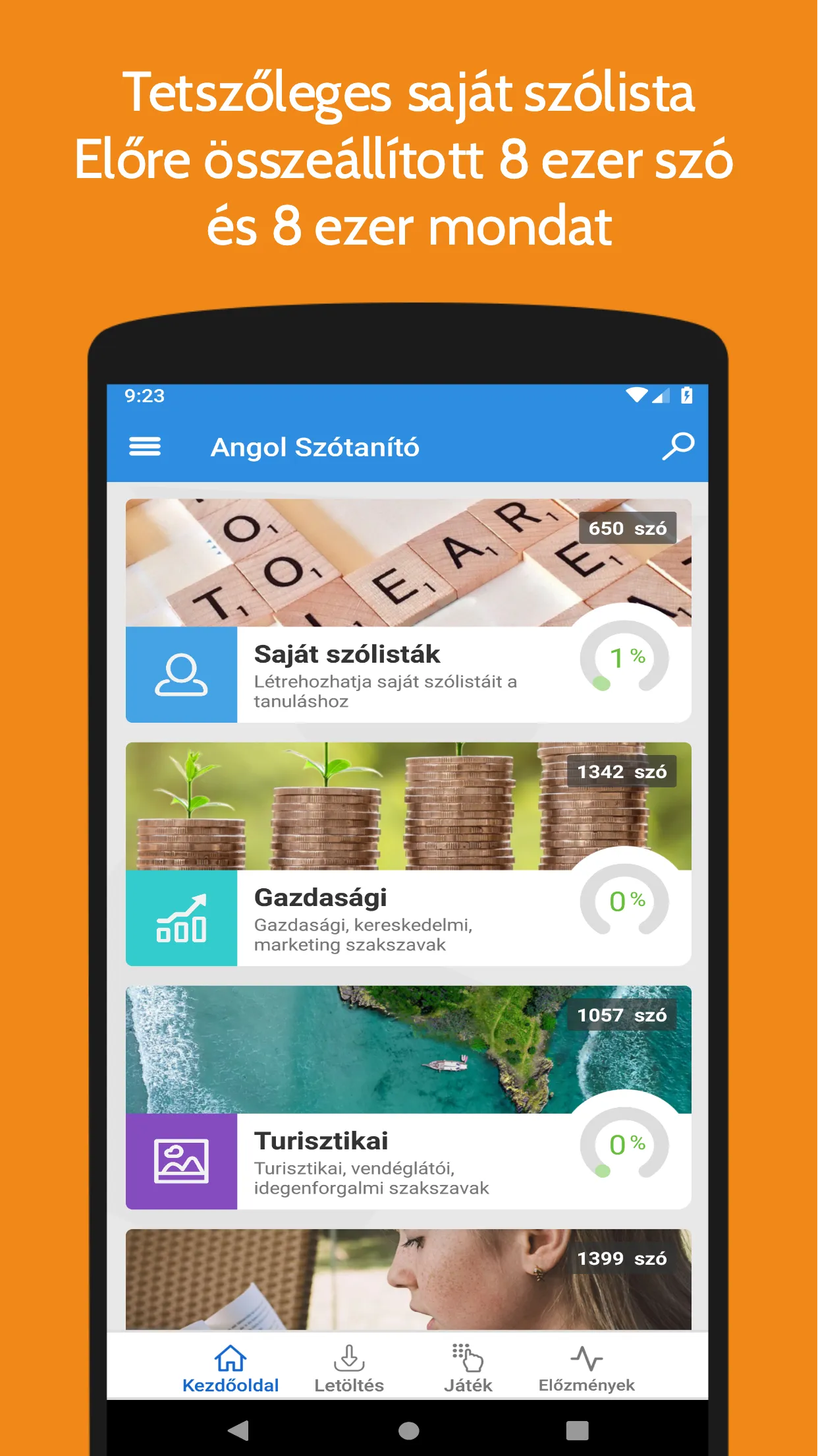 Wordzie Angol Szótanító | Indus Appstore | Screenshot