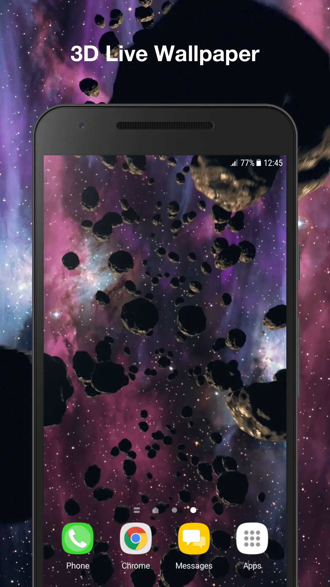 Asteroids 3d Live Wallpaper | Indus Appstore | Screenshot