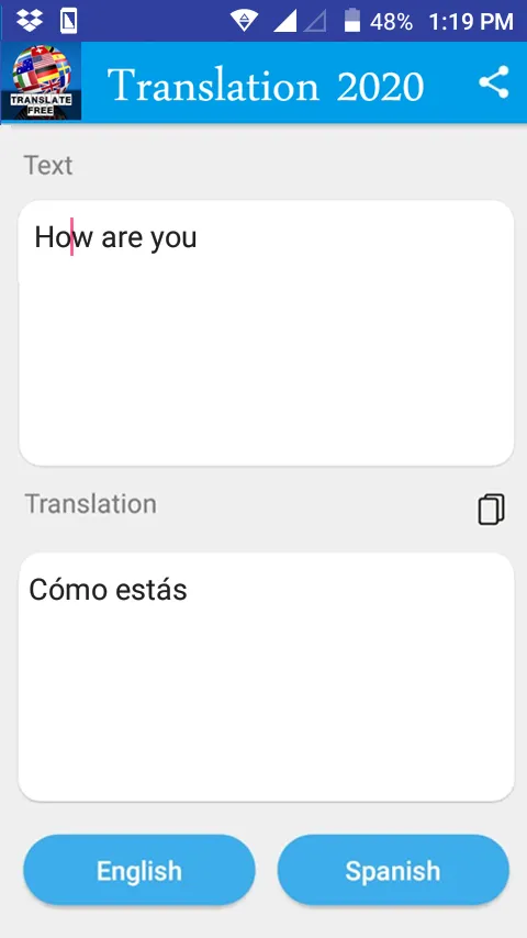 English Spanish Translator | Indus Appstore | Screenshot