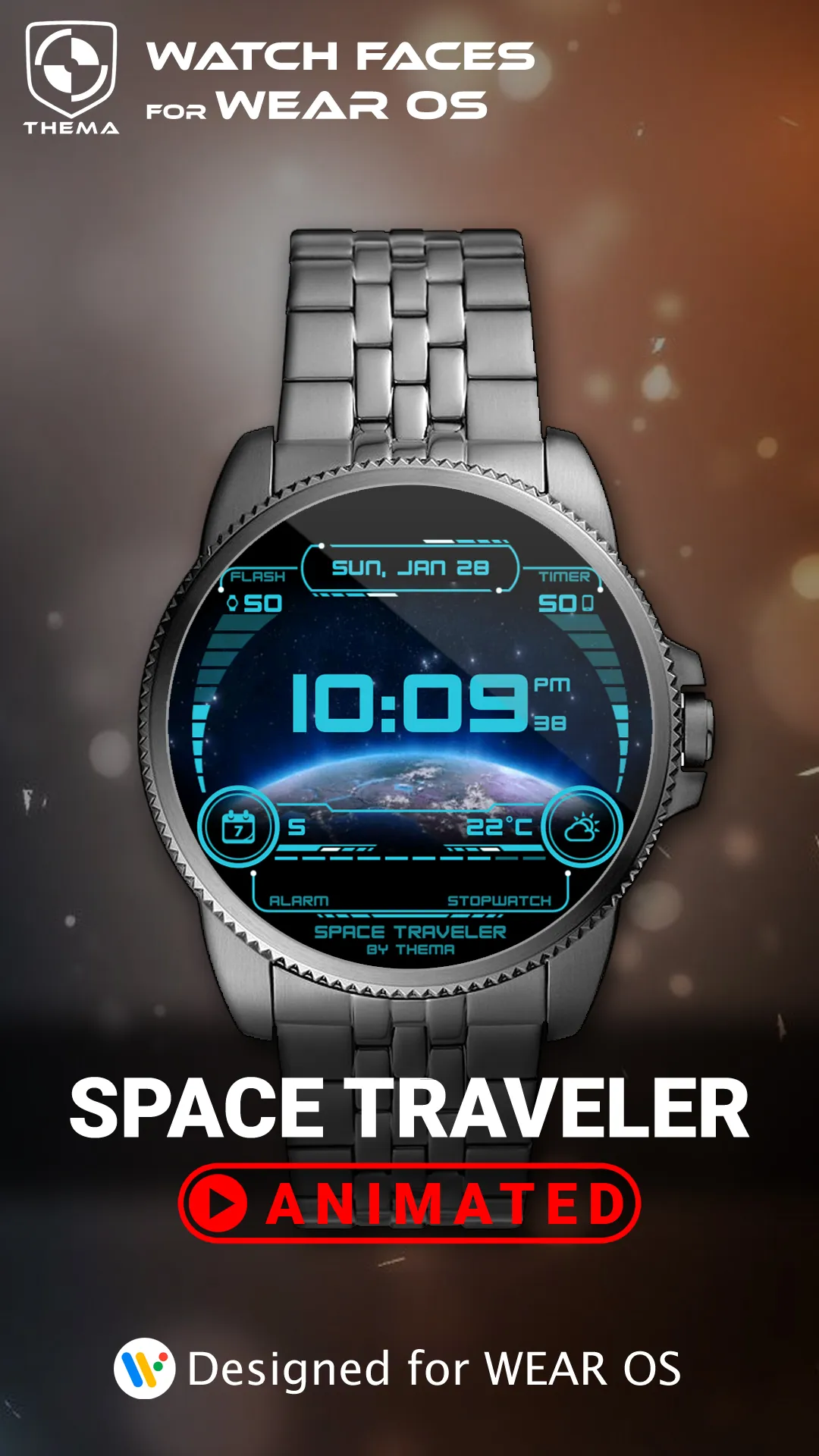 Space Traveler Watch Face | Indus Appstore | Screenshot