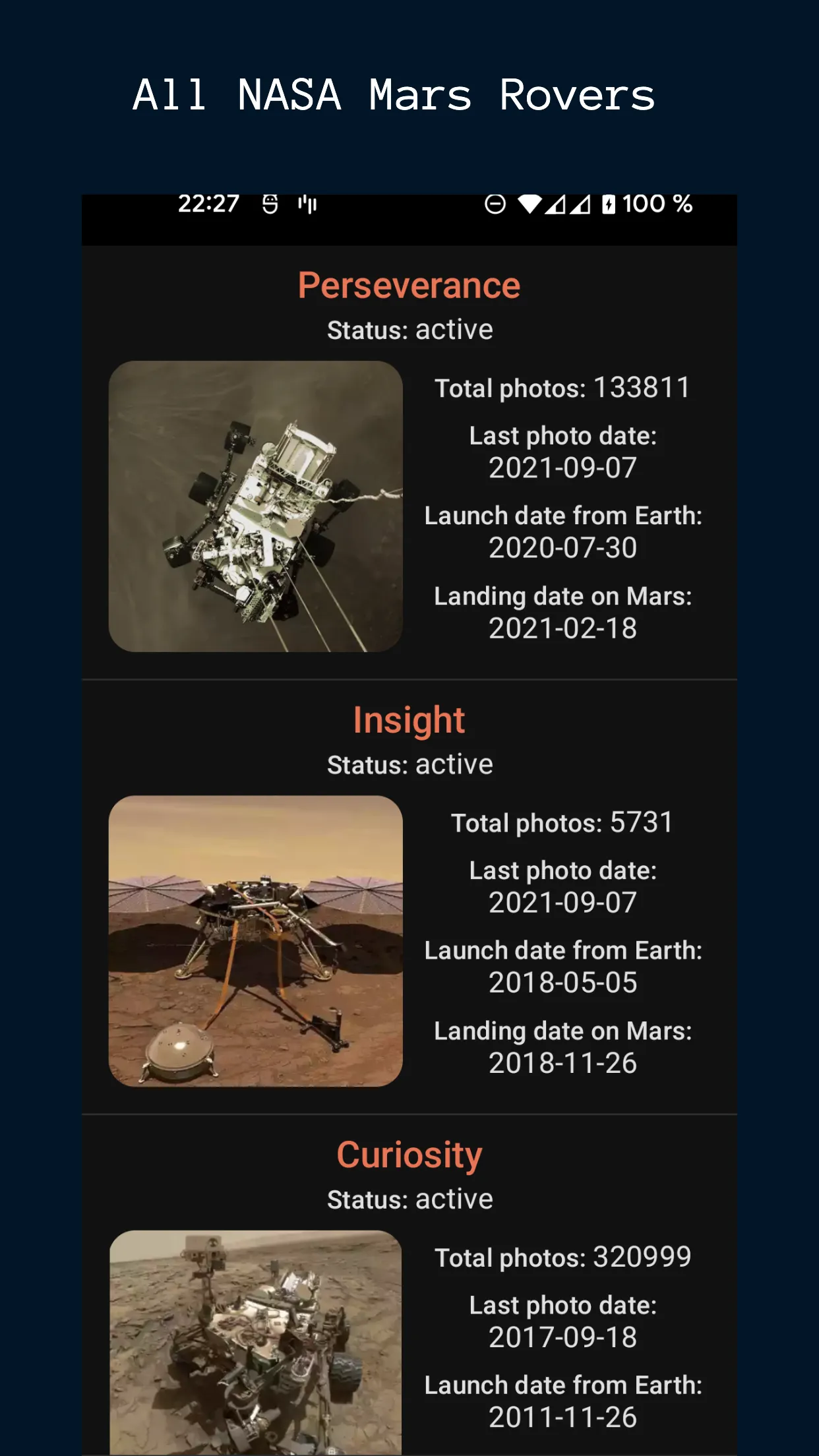 Mars Rover Photos | Indus Appstore | Screenshot