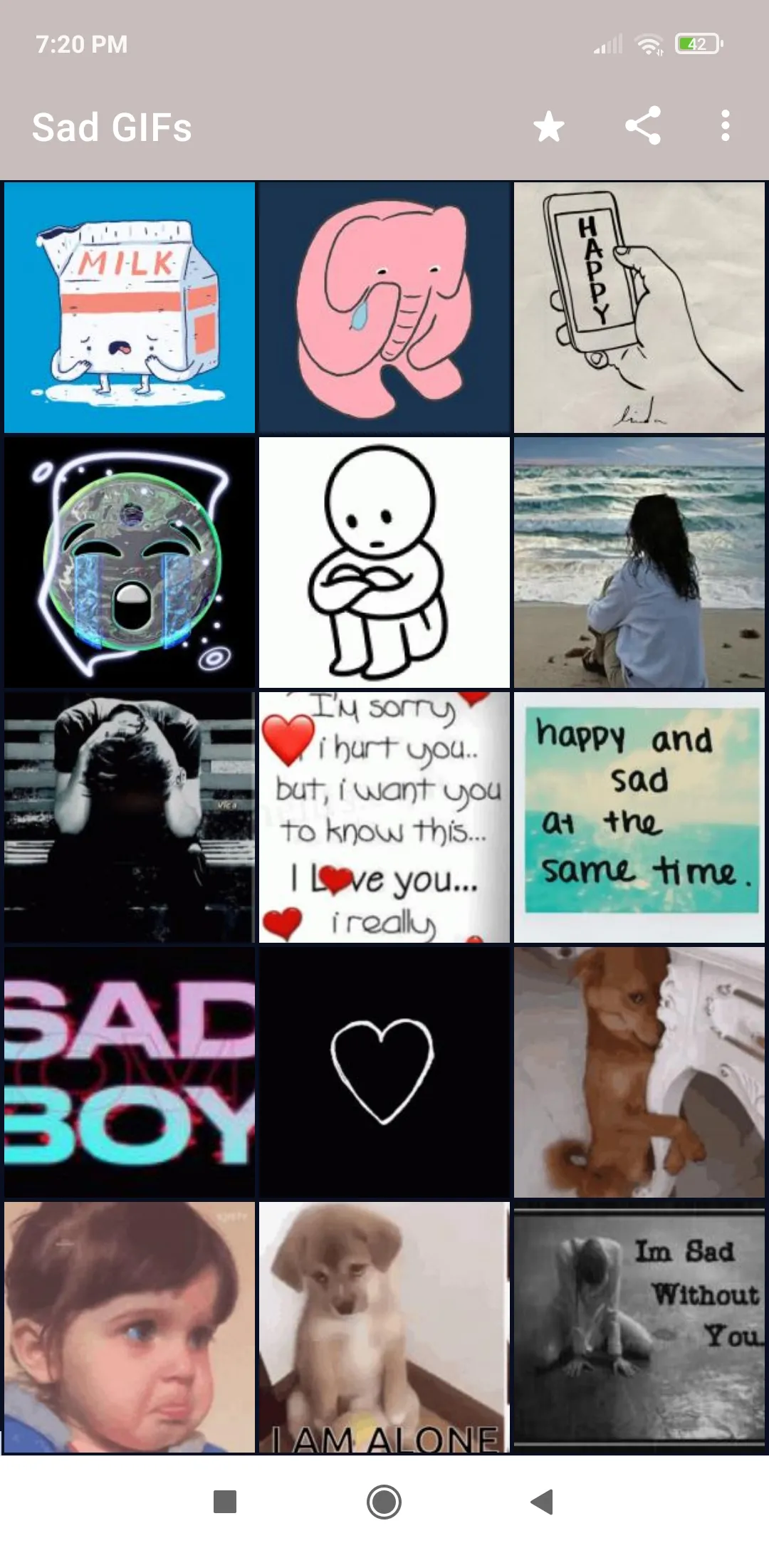 Sad GIFs - For Messages | Indus Appstore | Screenshot