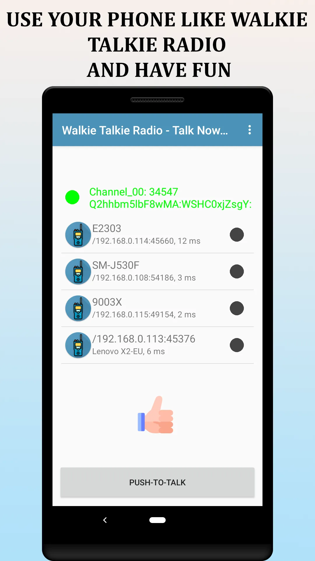 Walkie Talkie Radio | Indus Appstore | Screenshot