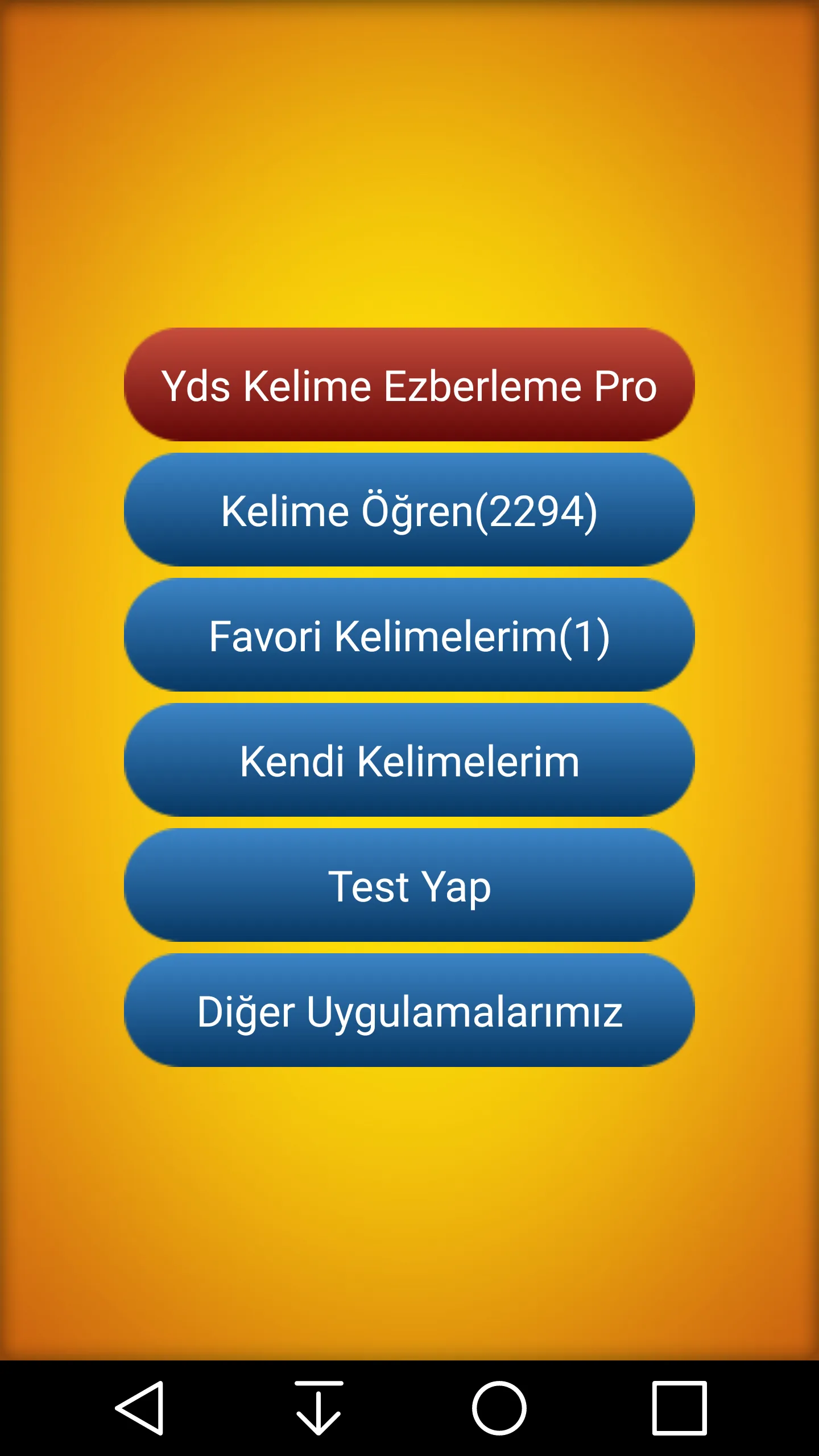 YDS Kelime Ezberleme Programı | Indus Appstore | Screenshot